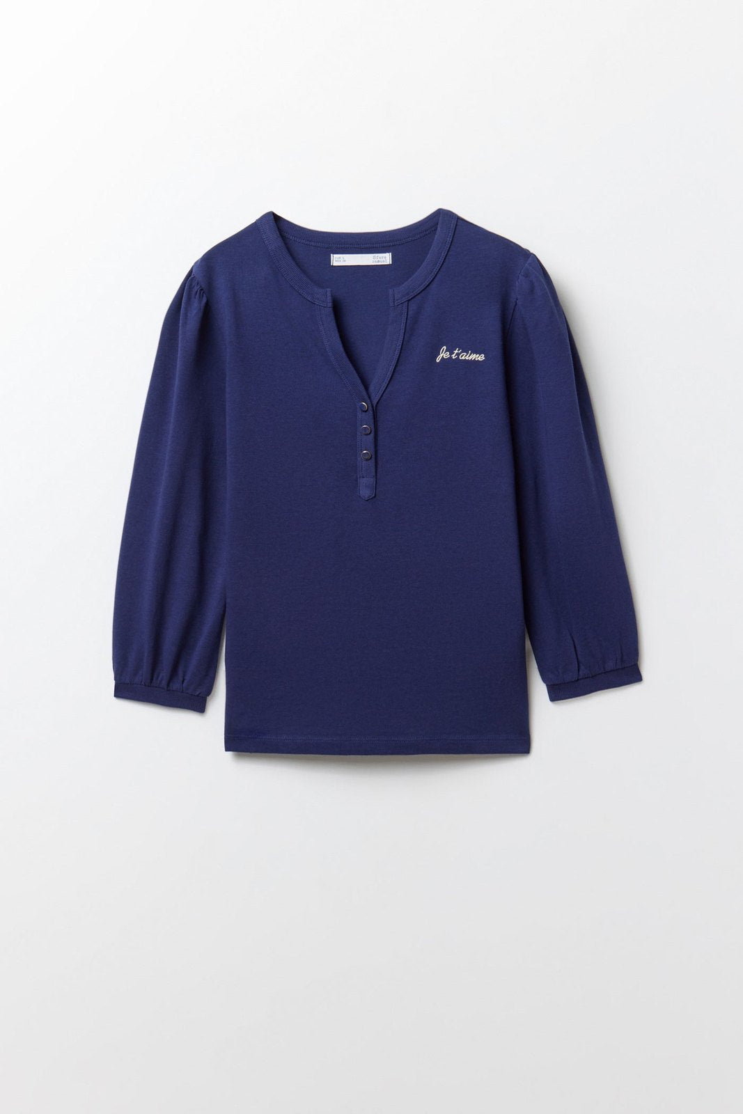 Sfera Henley shirt - Navy 6 Shaws Department Stores