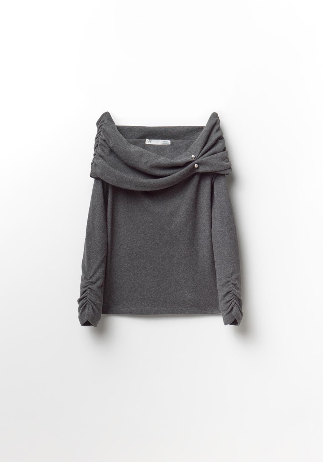 Sfera Decorative Appliqué Top - Grey 5 Shaws Department Stores