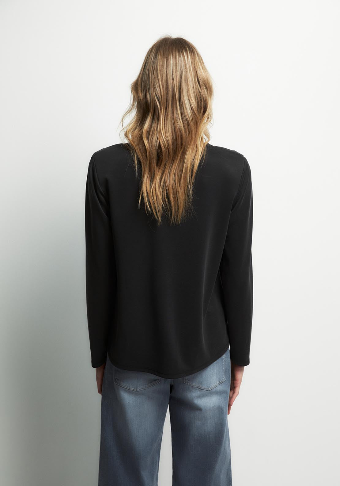 Long Sleeve Basic Top - Black
