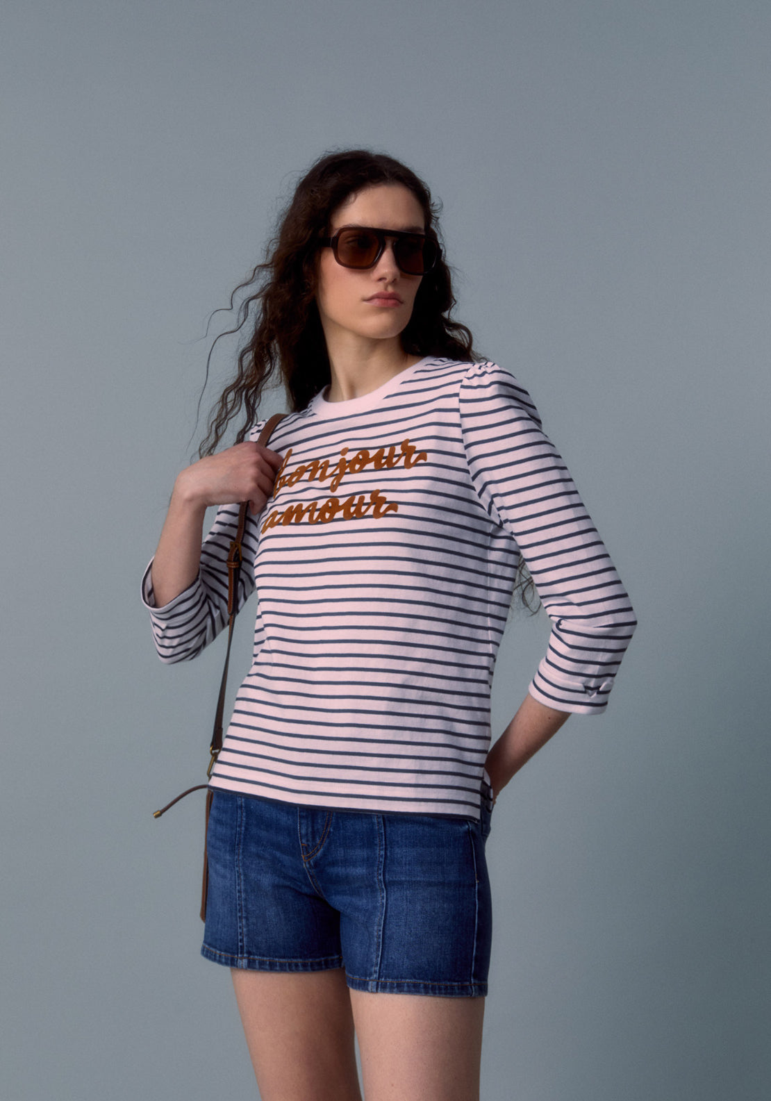 Striped Crew T-Shirt - Blue