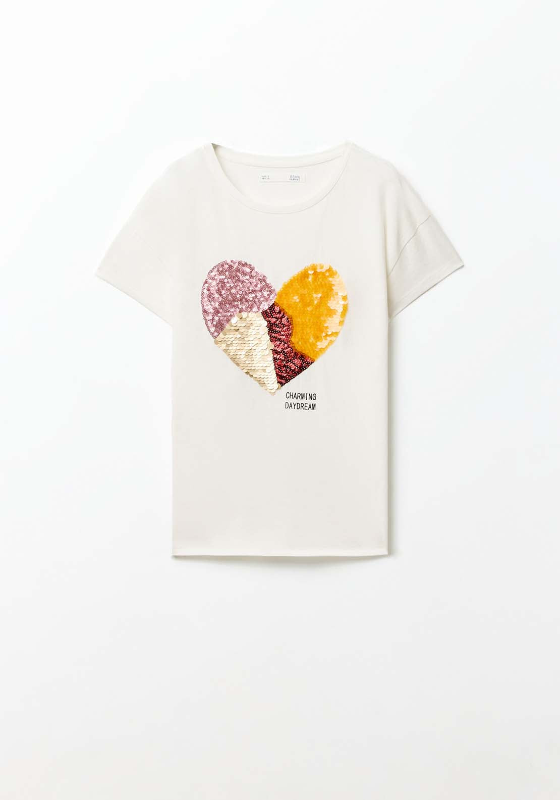 Sfera Short sleeve Sequin T-Shirt - White 6 Shaws Department Stores