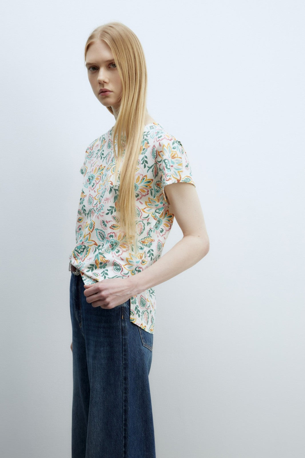 Sfera Printed T-shirt - Print Green 4 Shaws Department Stores