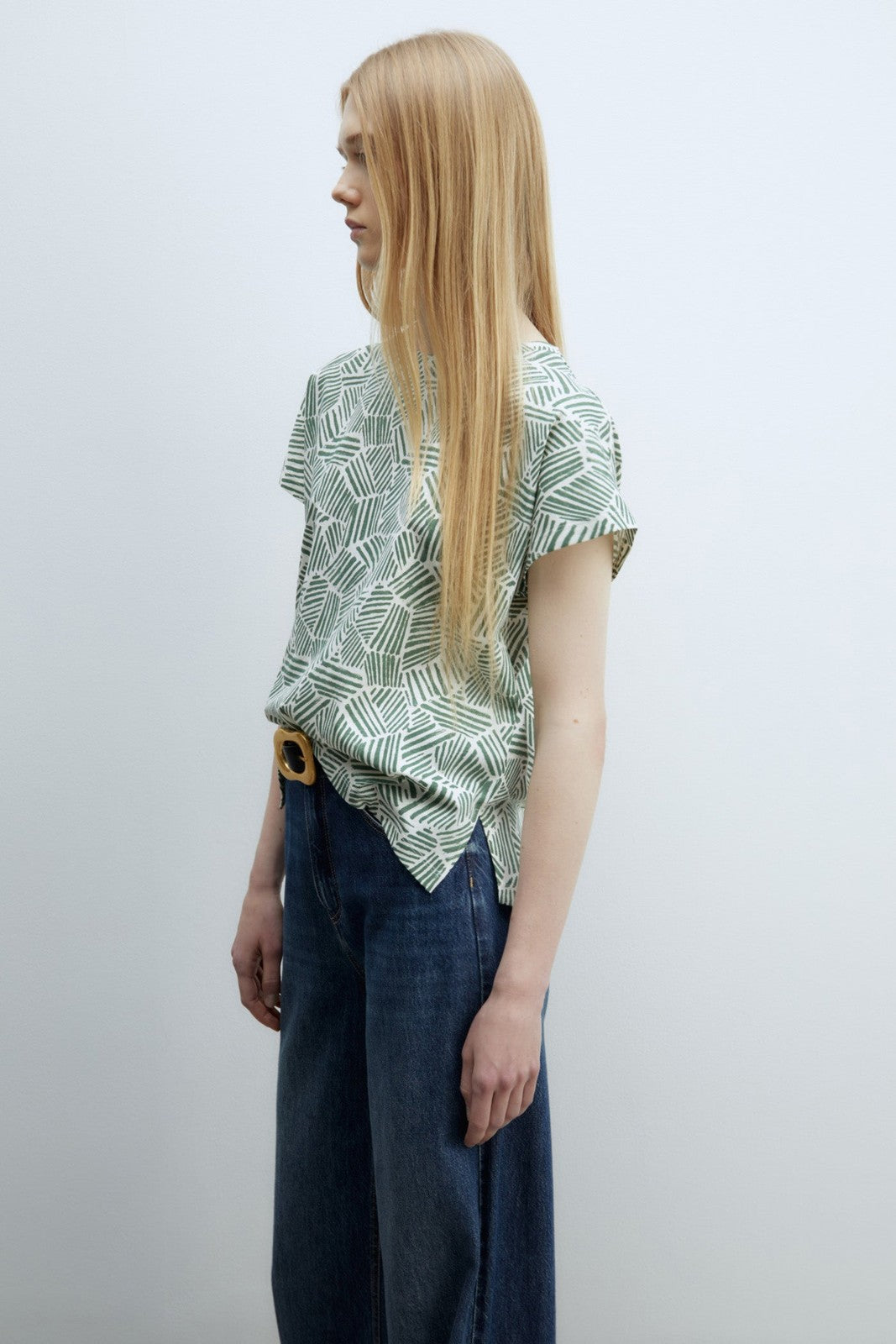 Sfera Printed T-shirt - Green 3 Shaws Department Stores