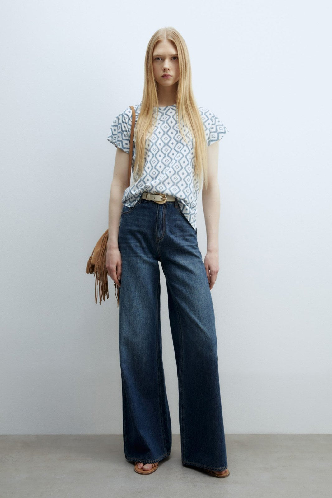 Sfera Printed T-shirt - Print Blue 1 Shaws Department Stores
