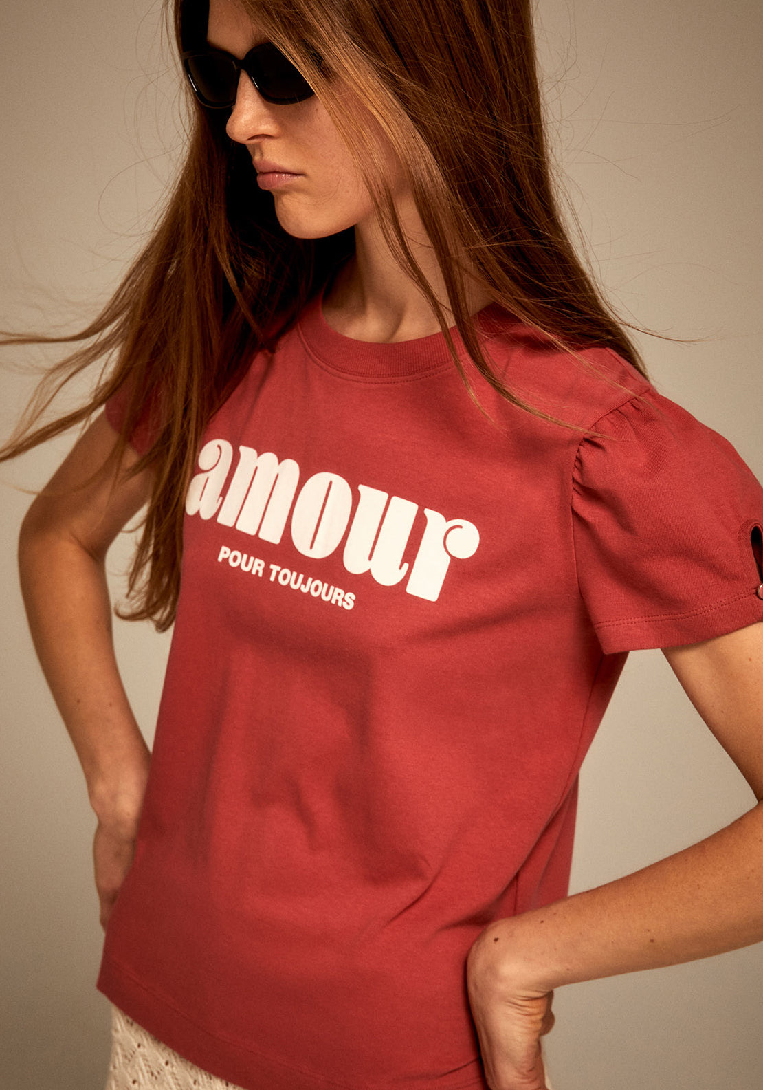 Sfera Graphic Print T-Shirt - Red 4 Shaws Department Stores