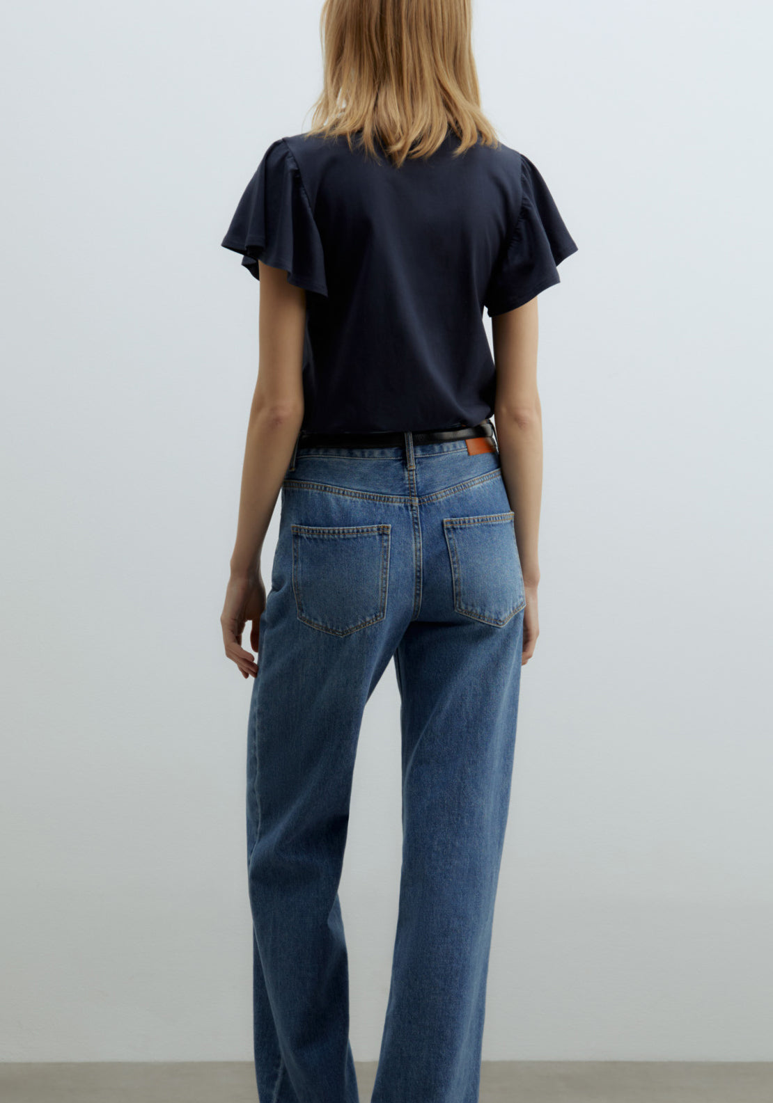 Sfera Embroidered T-Shirt - Navy 2 Shaws Department Stores