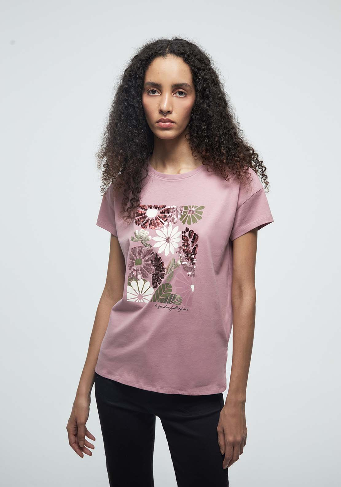 Sequins T-Shirt - Pink