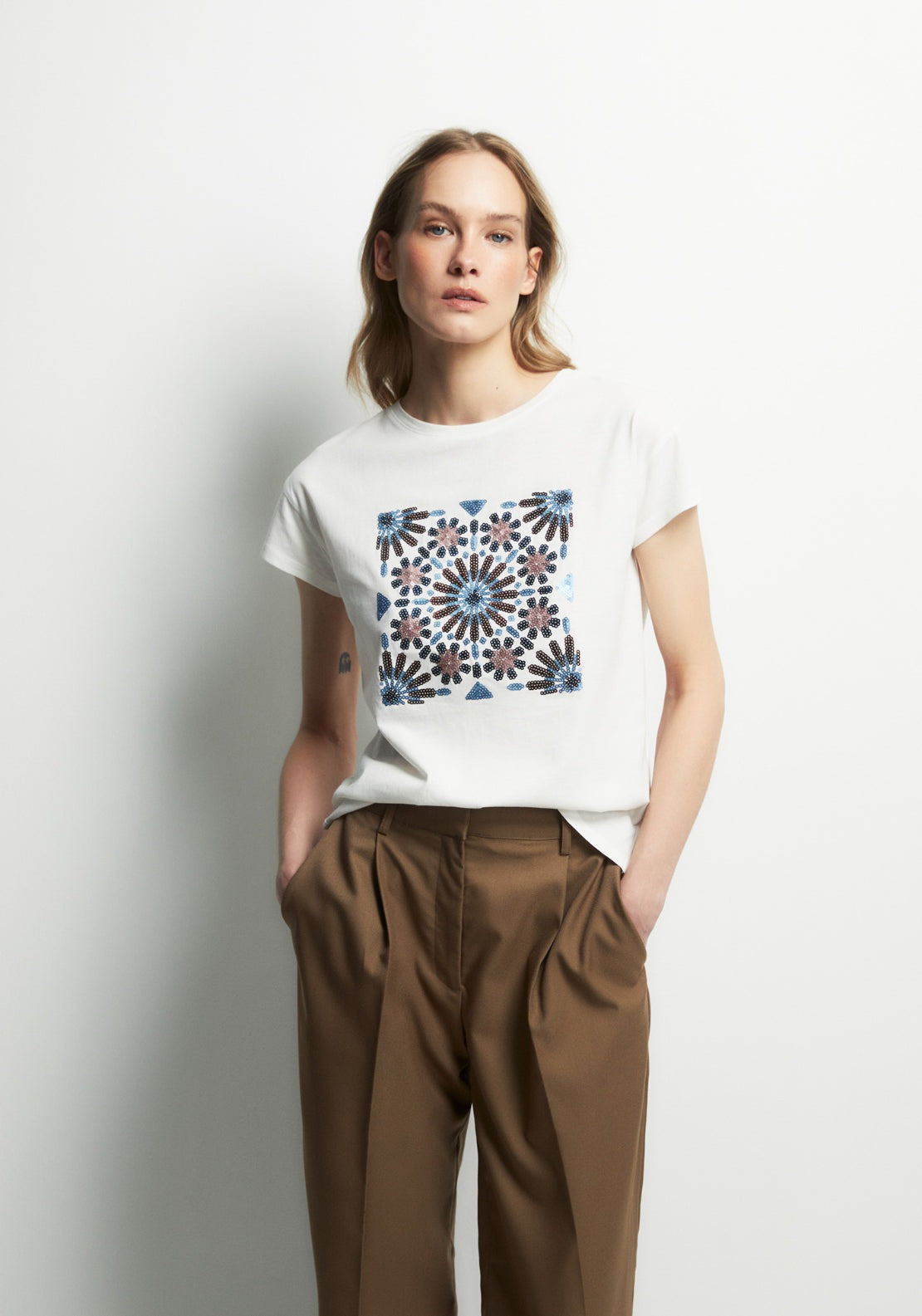 Sequined Top - White