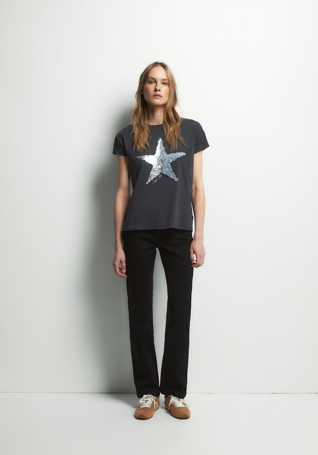Sequined Top - Grey