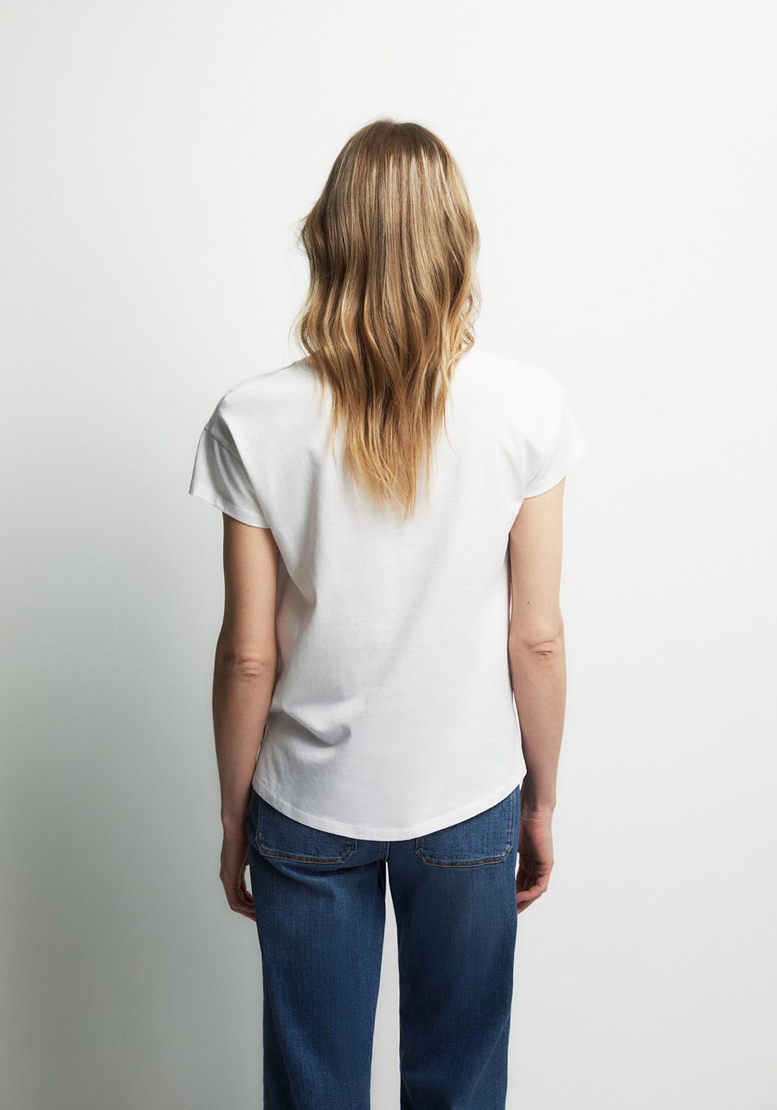Sequined Flower Print Top - White