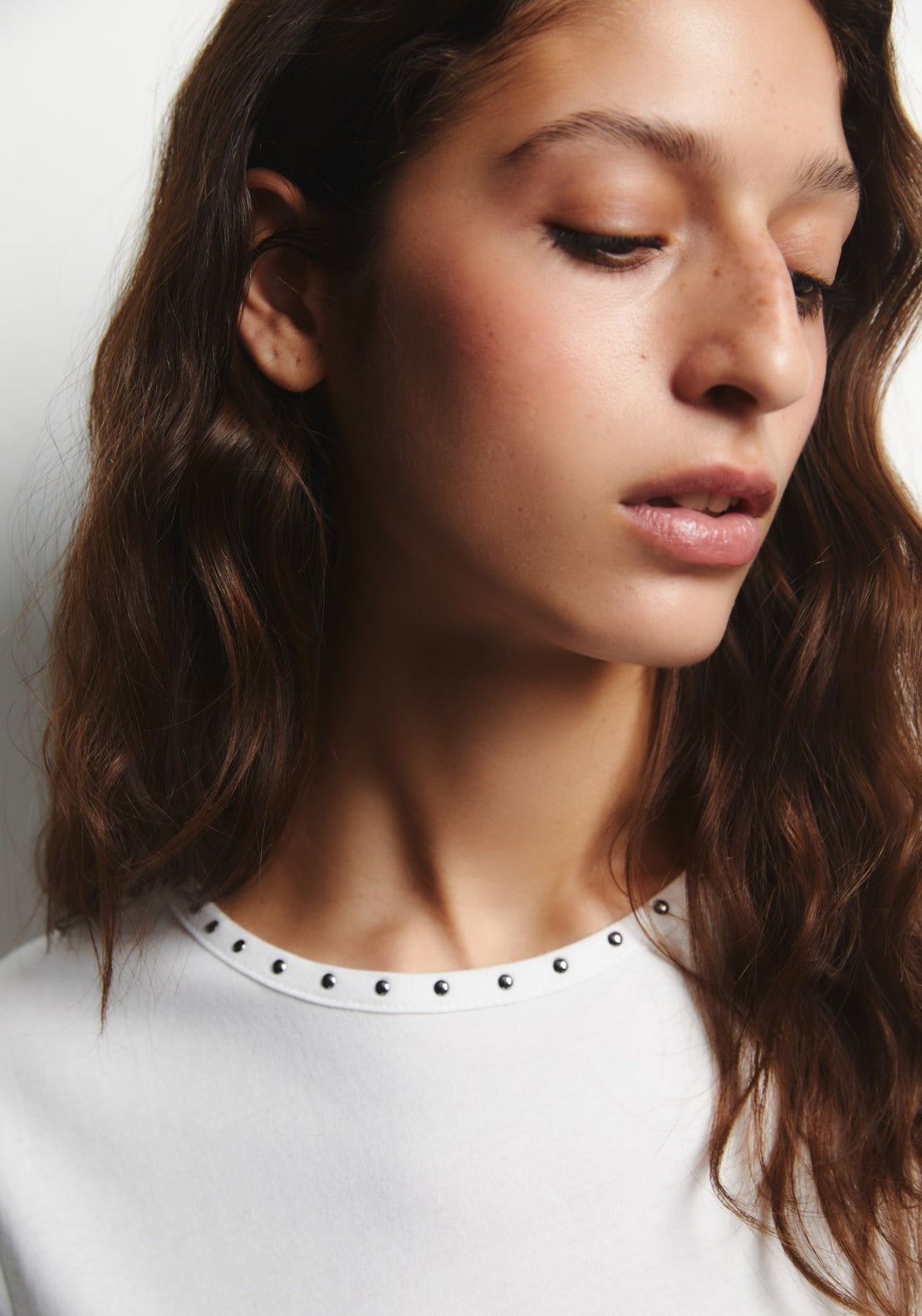 Stud Detail T-Shirt - White