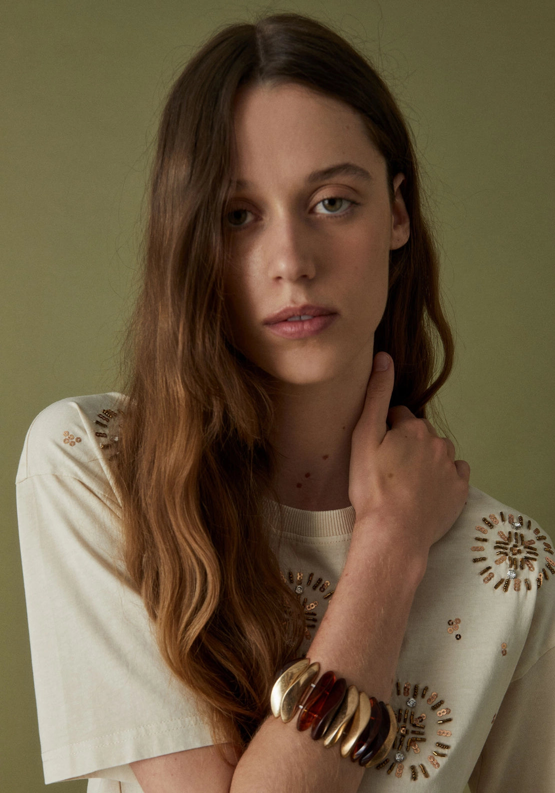 Sparkly Tee - Cream