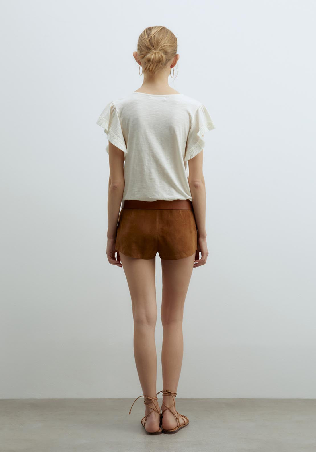 Sfera Fringe Embroidered T-Shirt - White 2 Shaws Department Stores