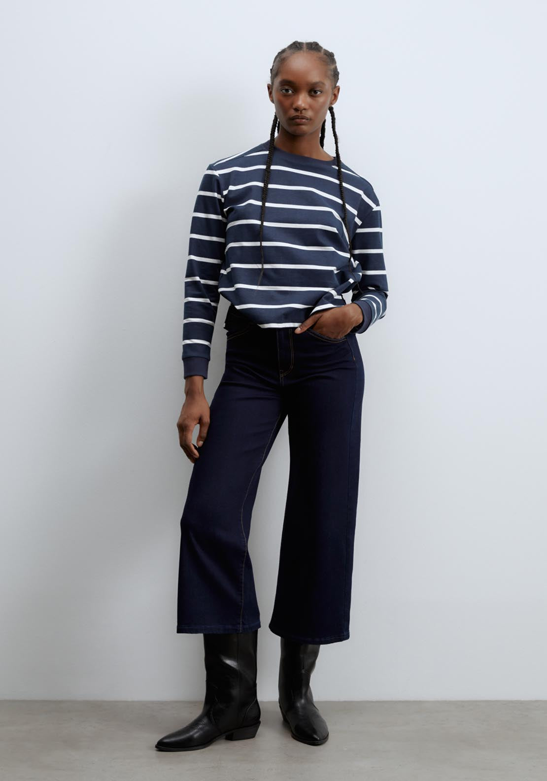 Sfera Basic sweatshirt - Navy 1 Shaws Department Stores