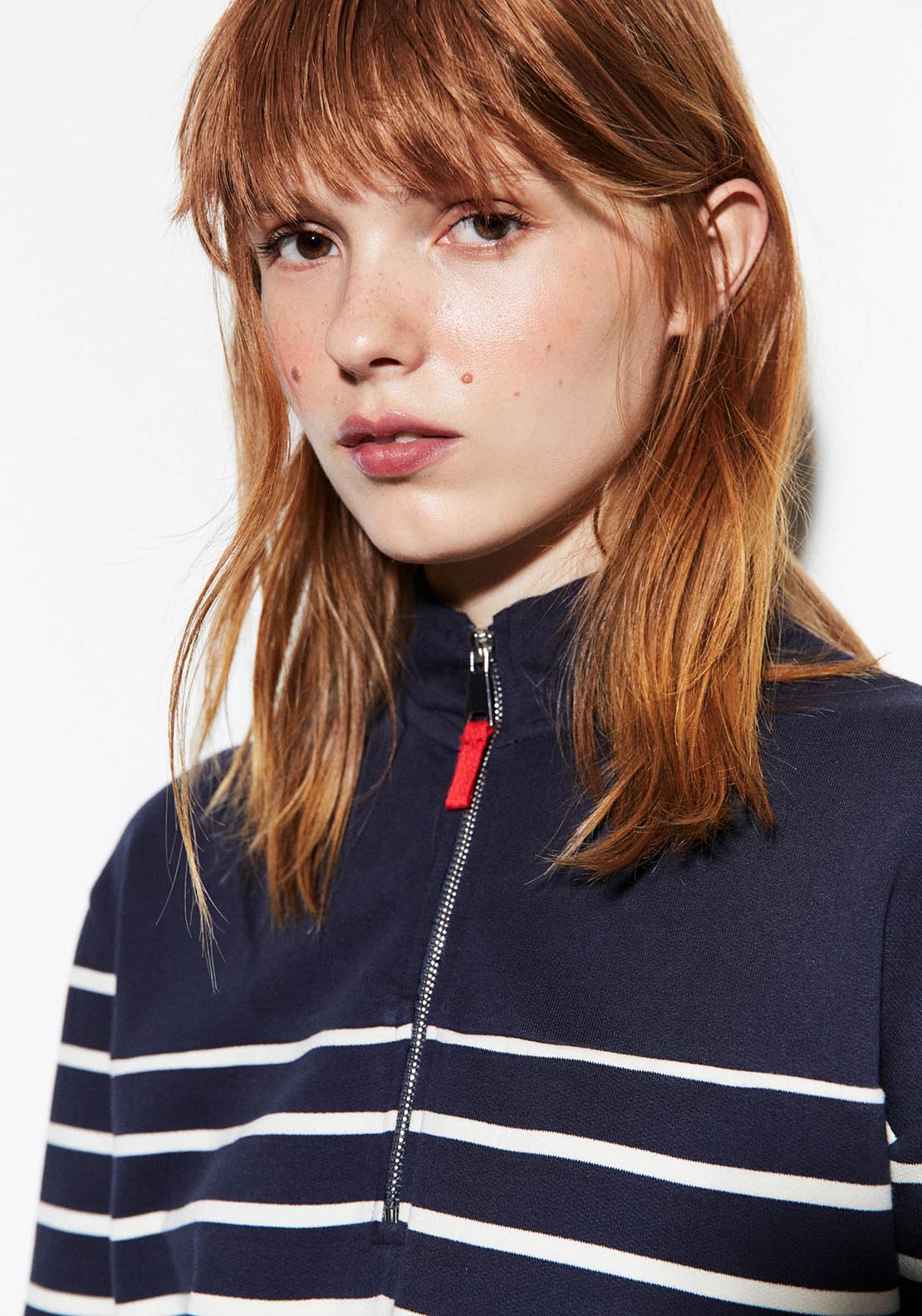 Sfera Zipped high-neck sweatshirt - Navy 4 Shaws Department Stores