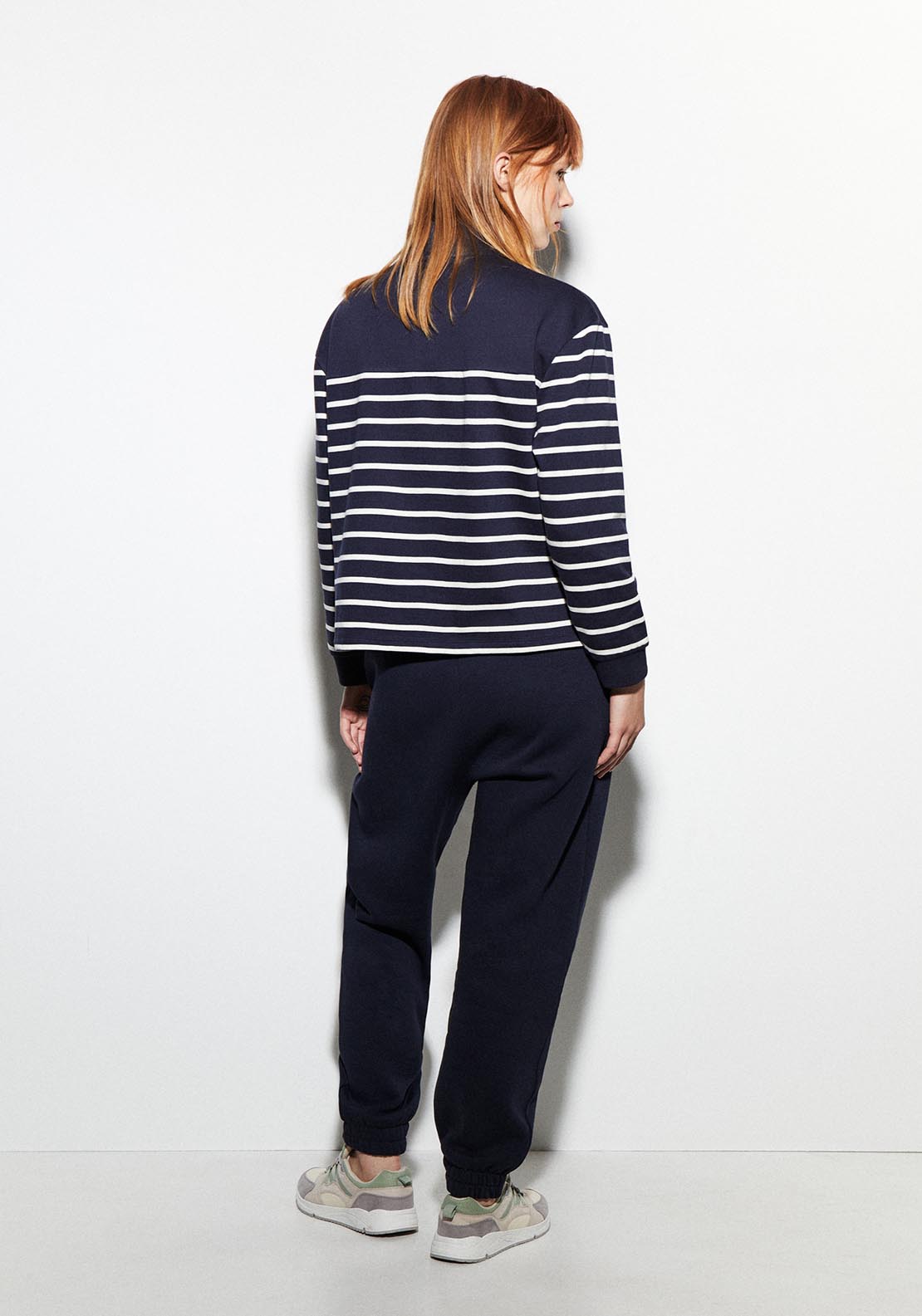 Sfera Zipped high-neck sweatshirt - Navy 3 Shaws Department Stores
