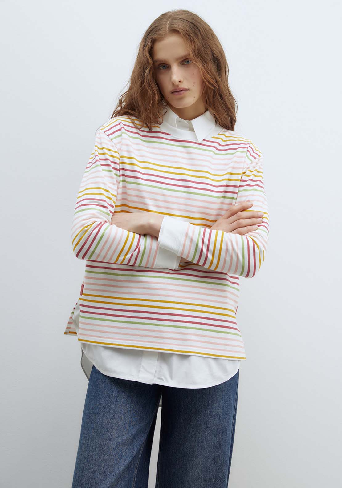Sfera Basic printed sweatshirt - Multicolour 1 Shaws Department Stores
