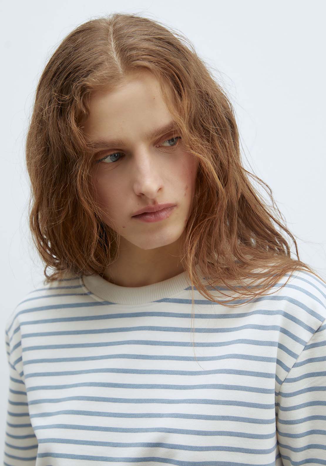Sfera Basic printed sweatshirt - Print Blue 7 Shaws Department Stores