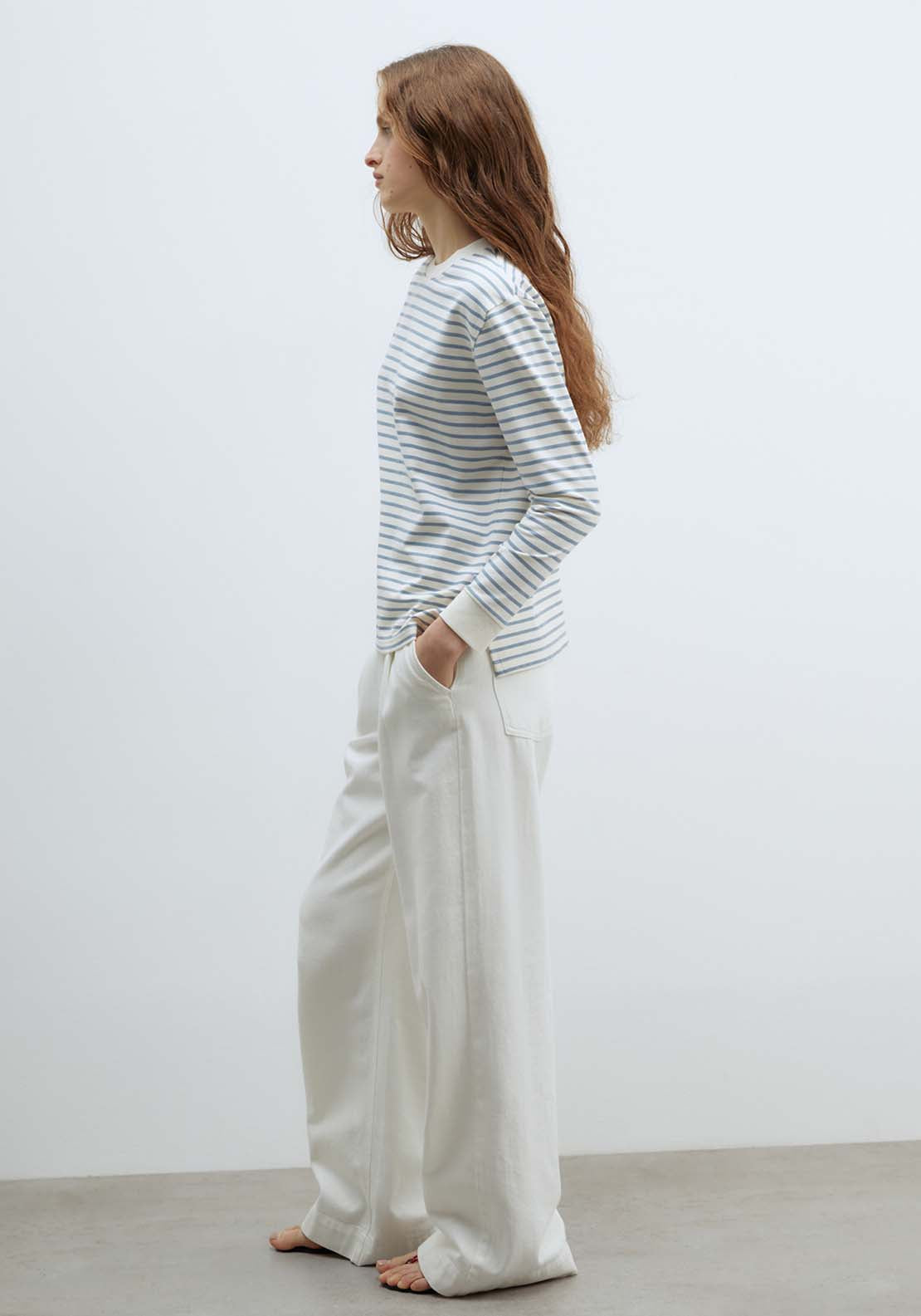 Sfera Basic printed sweatshirt - Print Blue 4 Shaws Department Stores