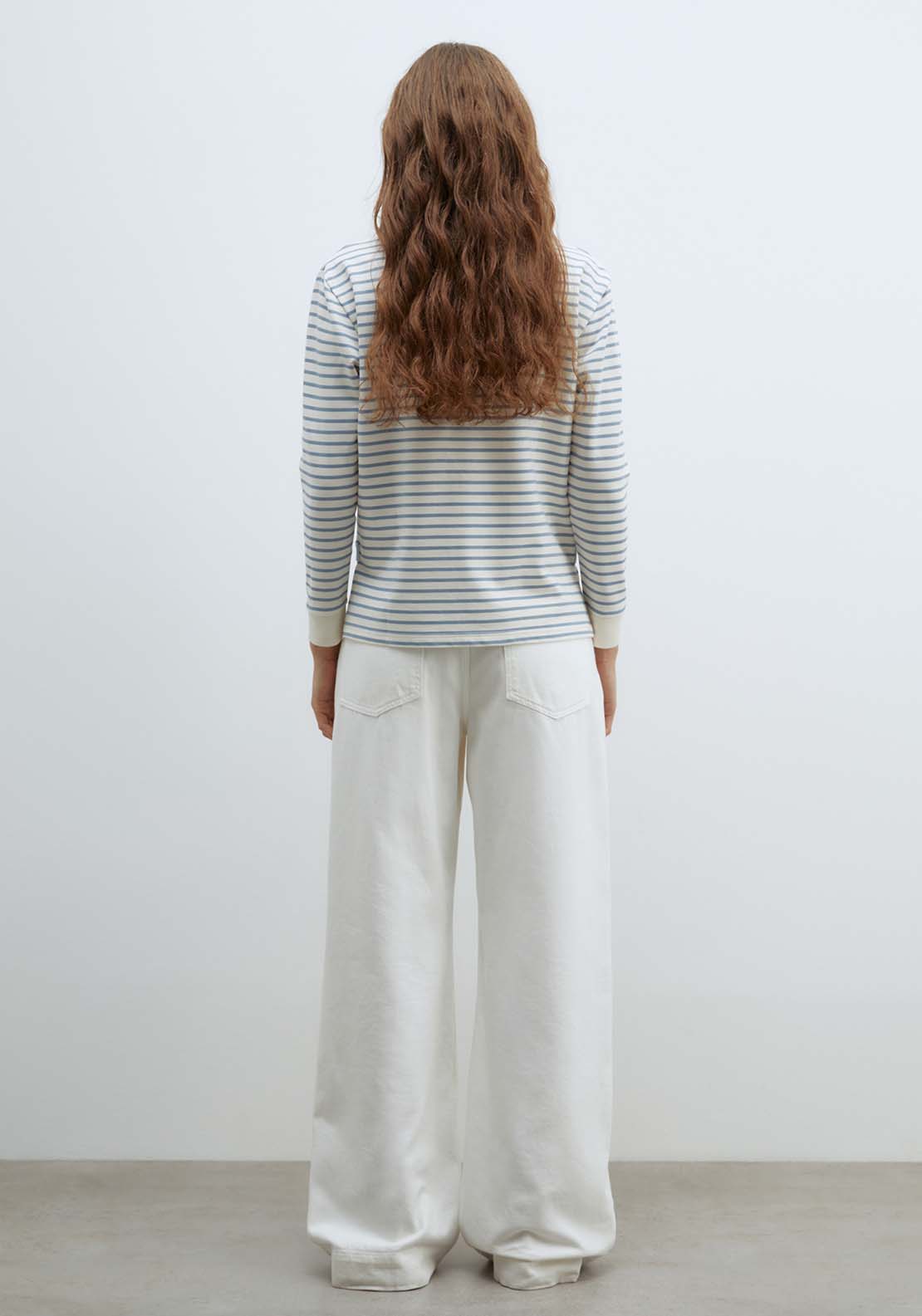 Sfera Basic printed sweatshirt - Print Blue 5 Shaws Department Stores