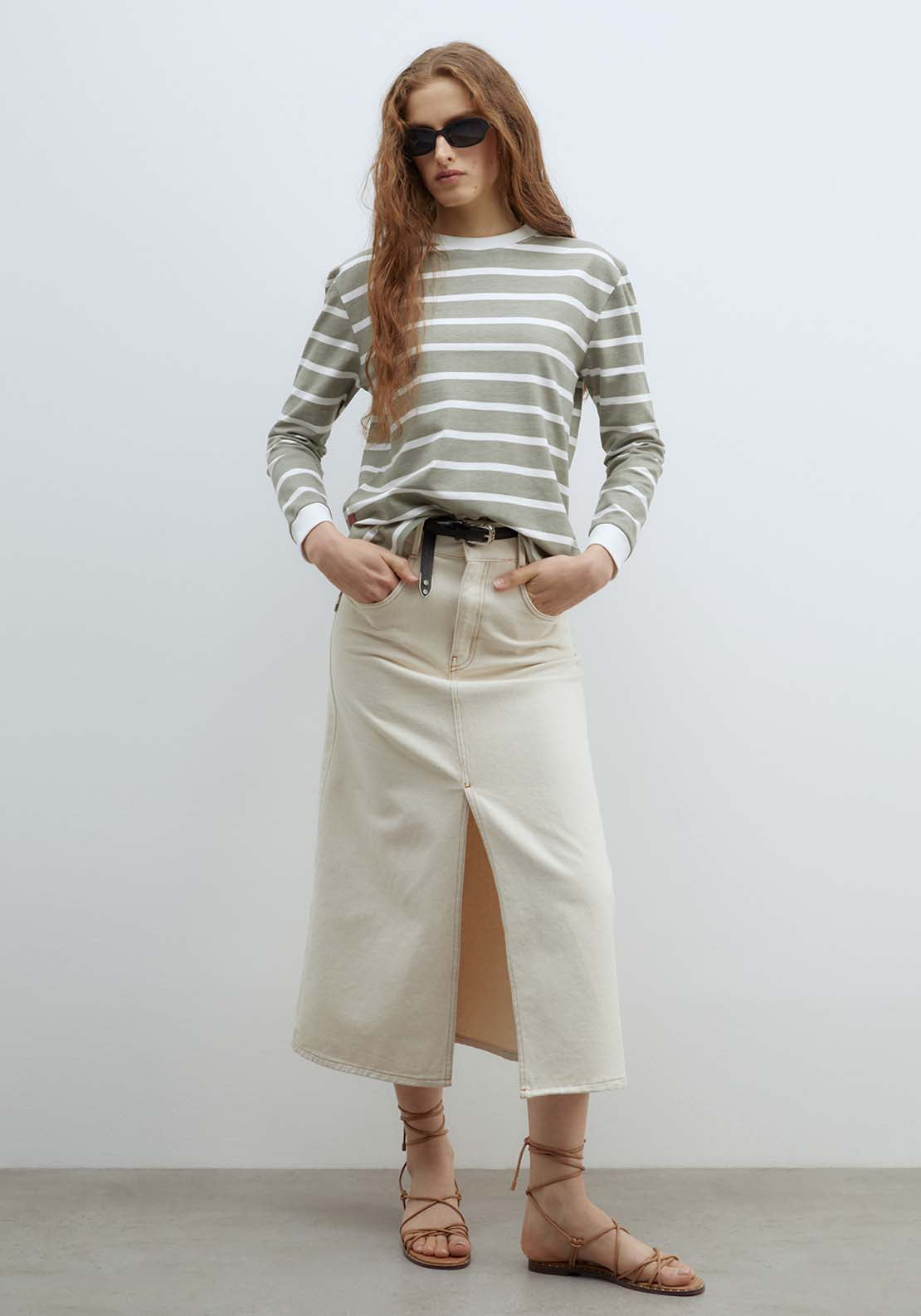 Sfera Basic printed sweatshirt - Print Green 2 Shaws Department Stores