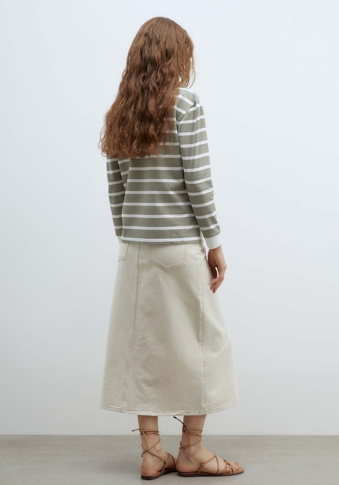 Sfera Basic printed sweatshirt - Print Green 4 Shaws Department Stores