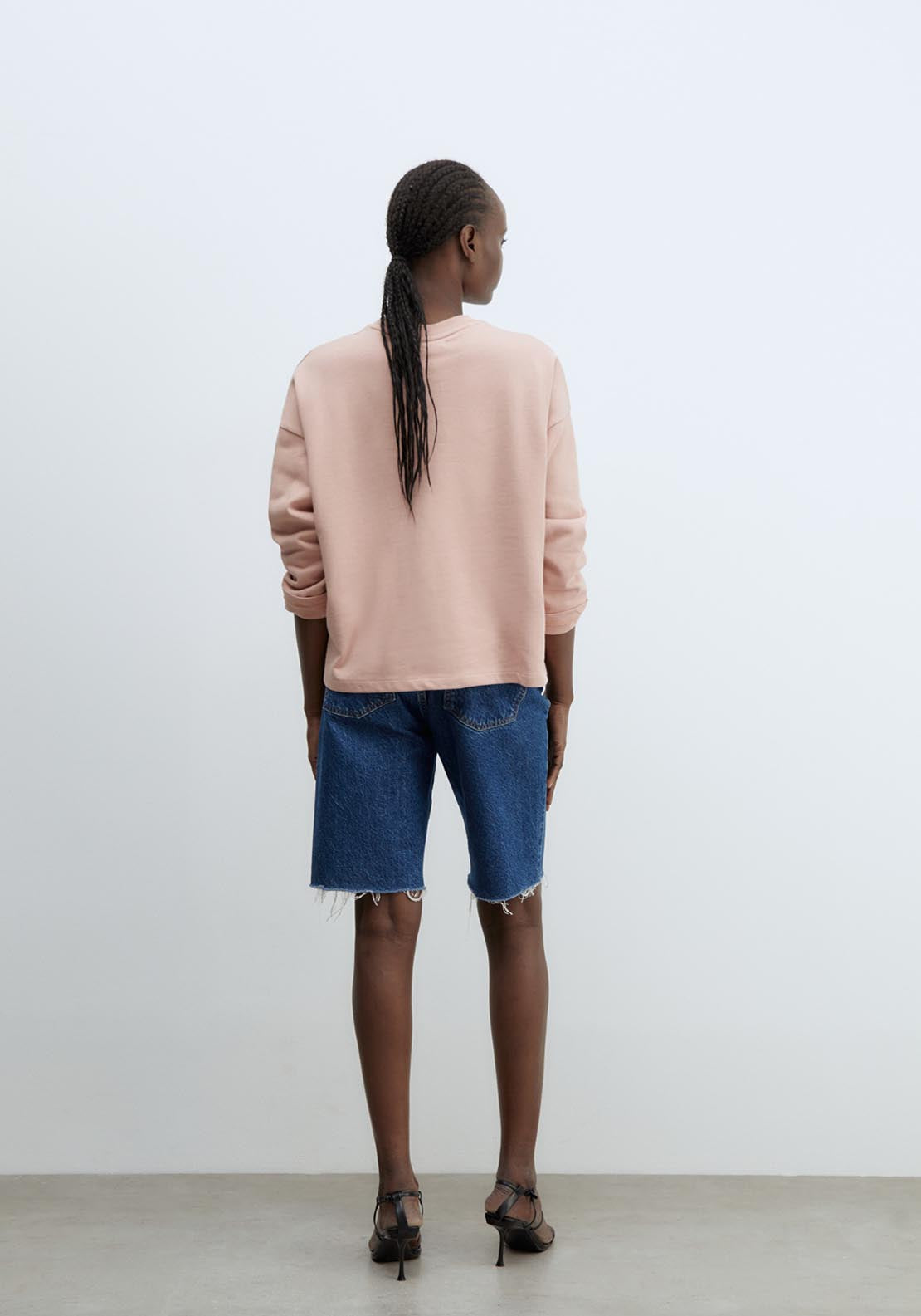 Sfera Sweatshirt With Diamanté Detail - Pink 2 Shaws Department Stores