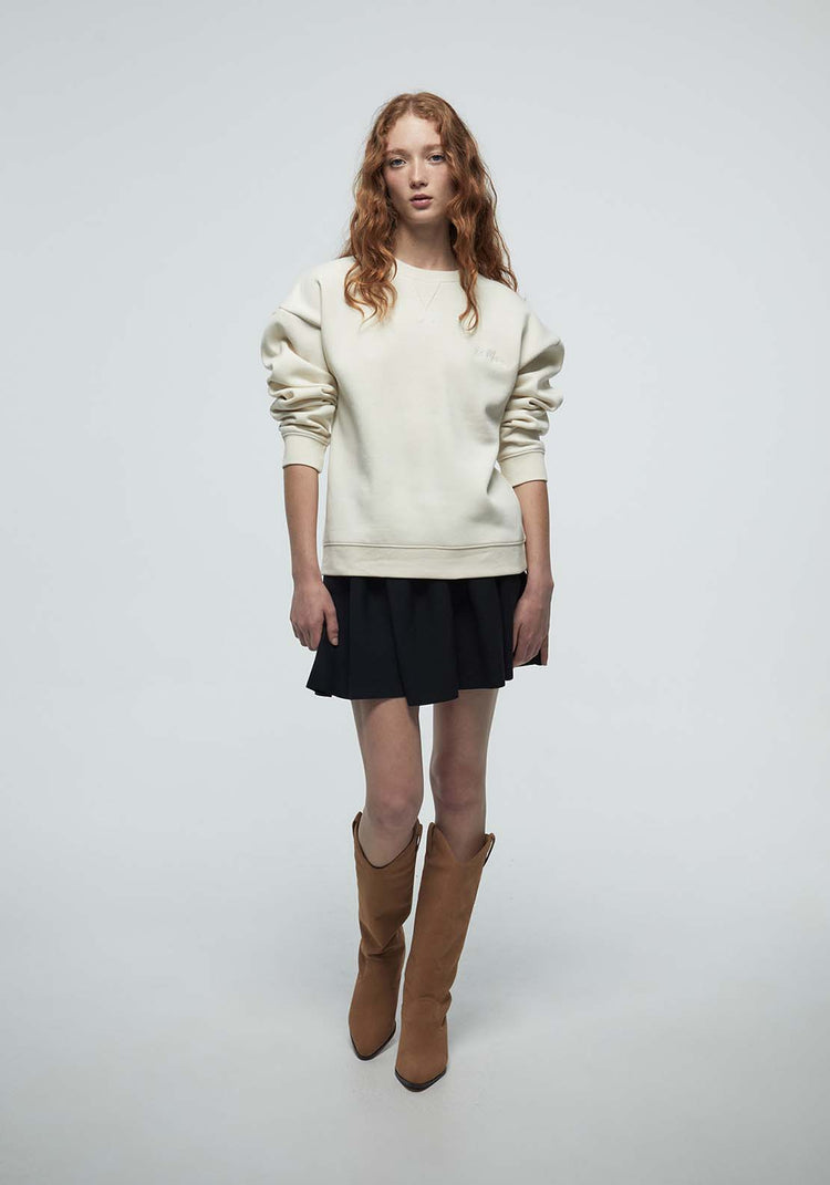 Matching Semi Basic Sweatshirt - Beige