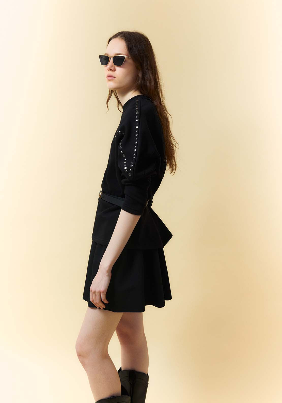 Stud Detail Sweatshirt - Black