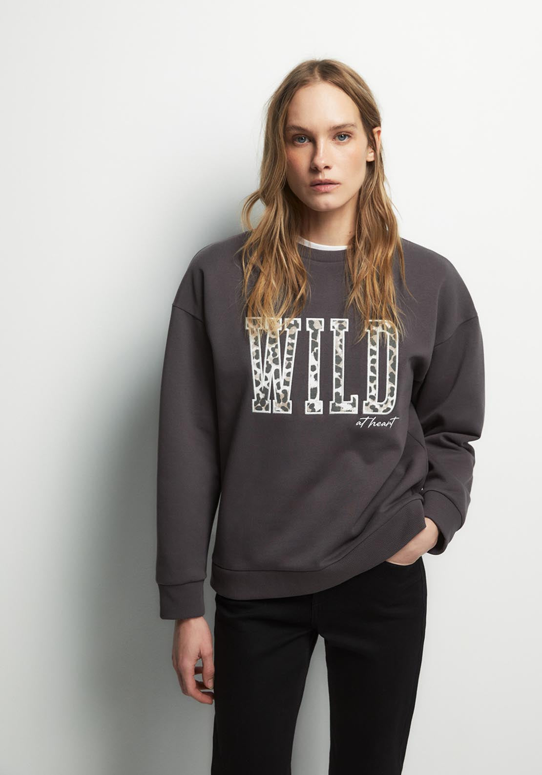 Printed Sweatshirt - Grey
