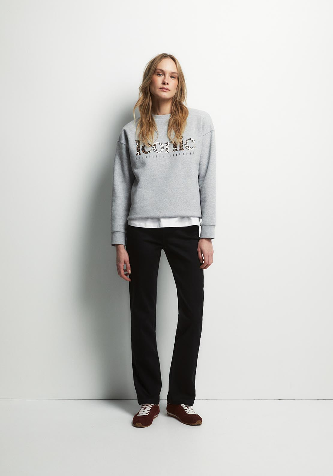 Sfera Long Sleeve Printed Sweatshirt - Grey 4 Shaws Department Stores