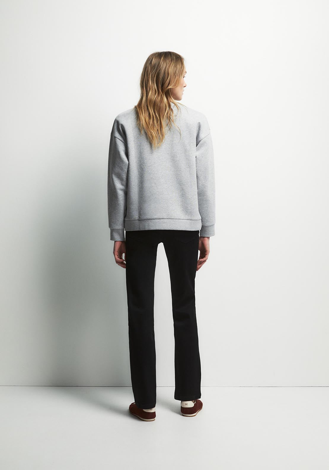 Sfera Long Sleeve Printed Sweatshirt - Grey 2 Shaws Department Stores