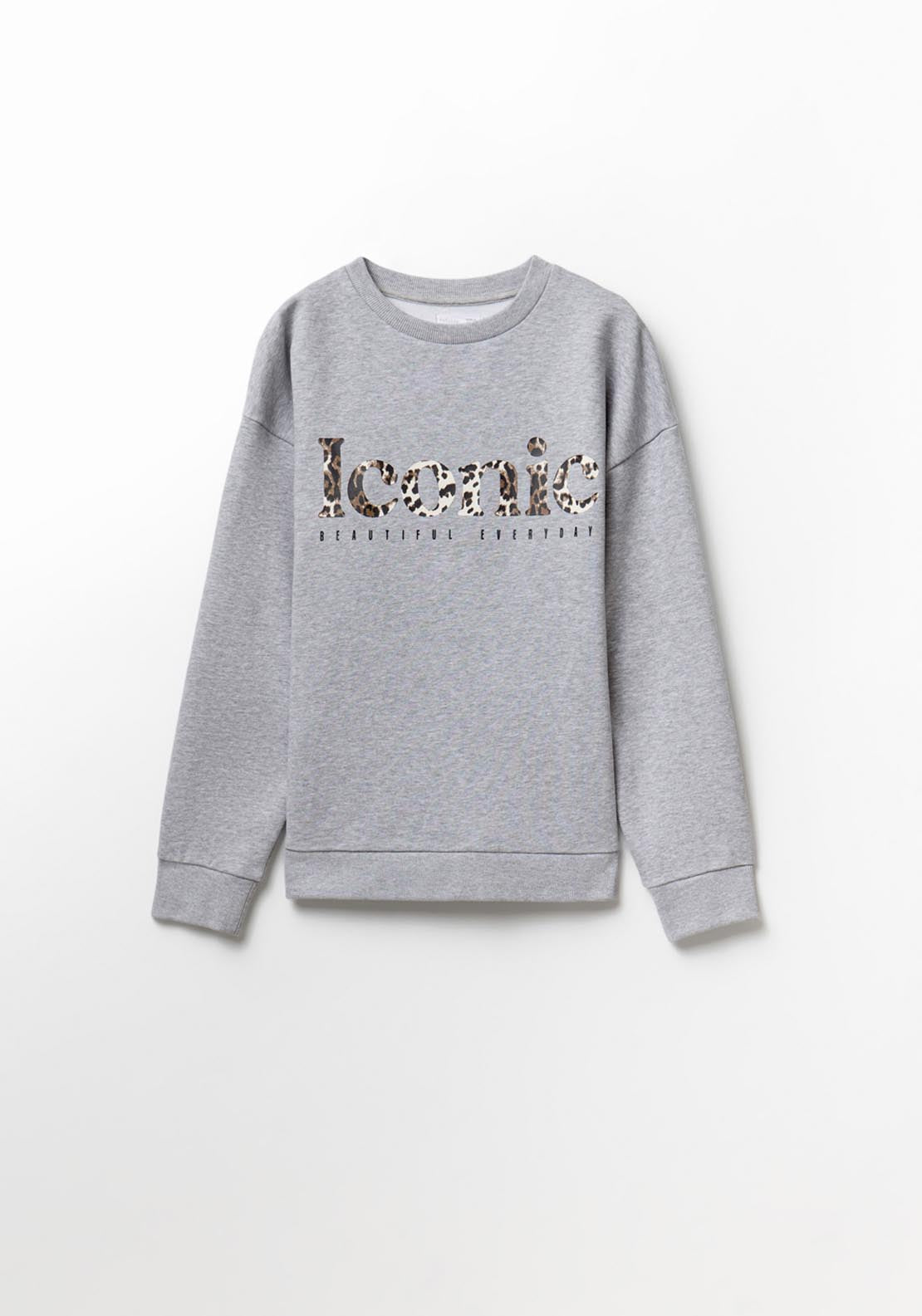 Sfera Long Sleeve Printed Sweatshirt - Grey 5 Shaws Department Stores