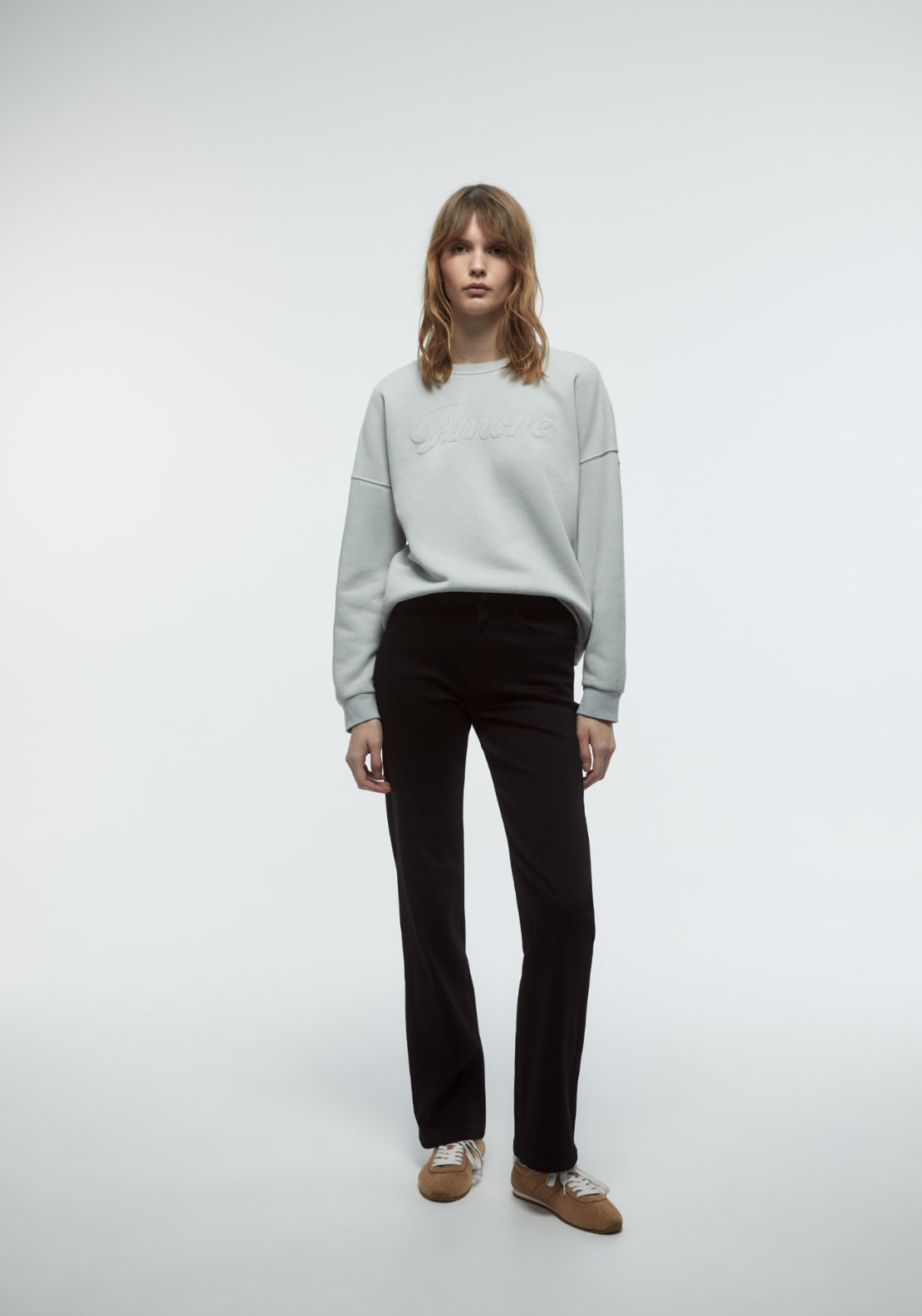 Faded Appliqué Sweatshirt - Blue