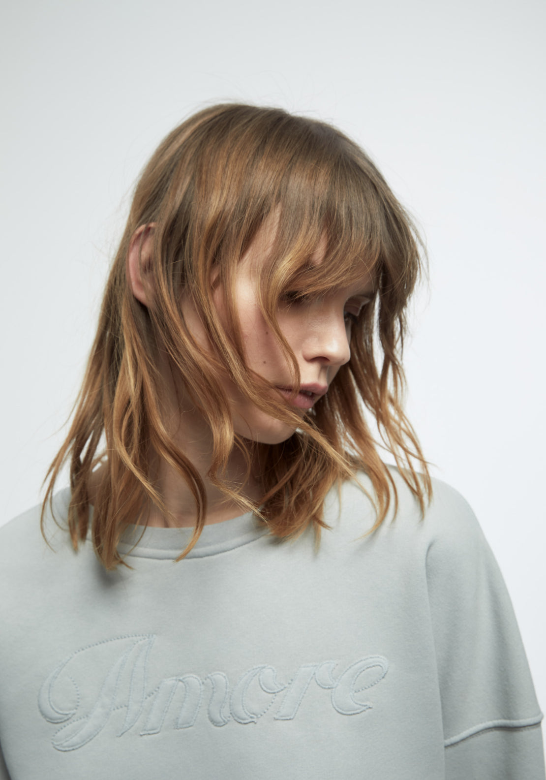 Faded Appliqué Sweatshirt - Blue