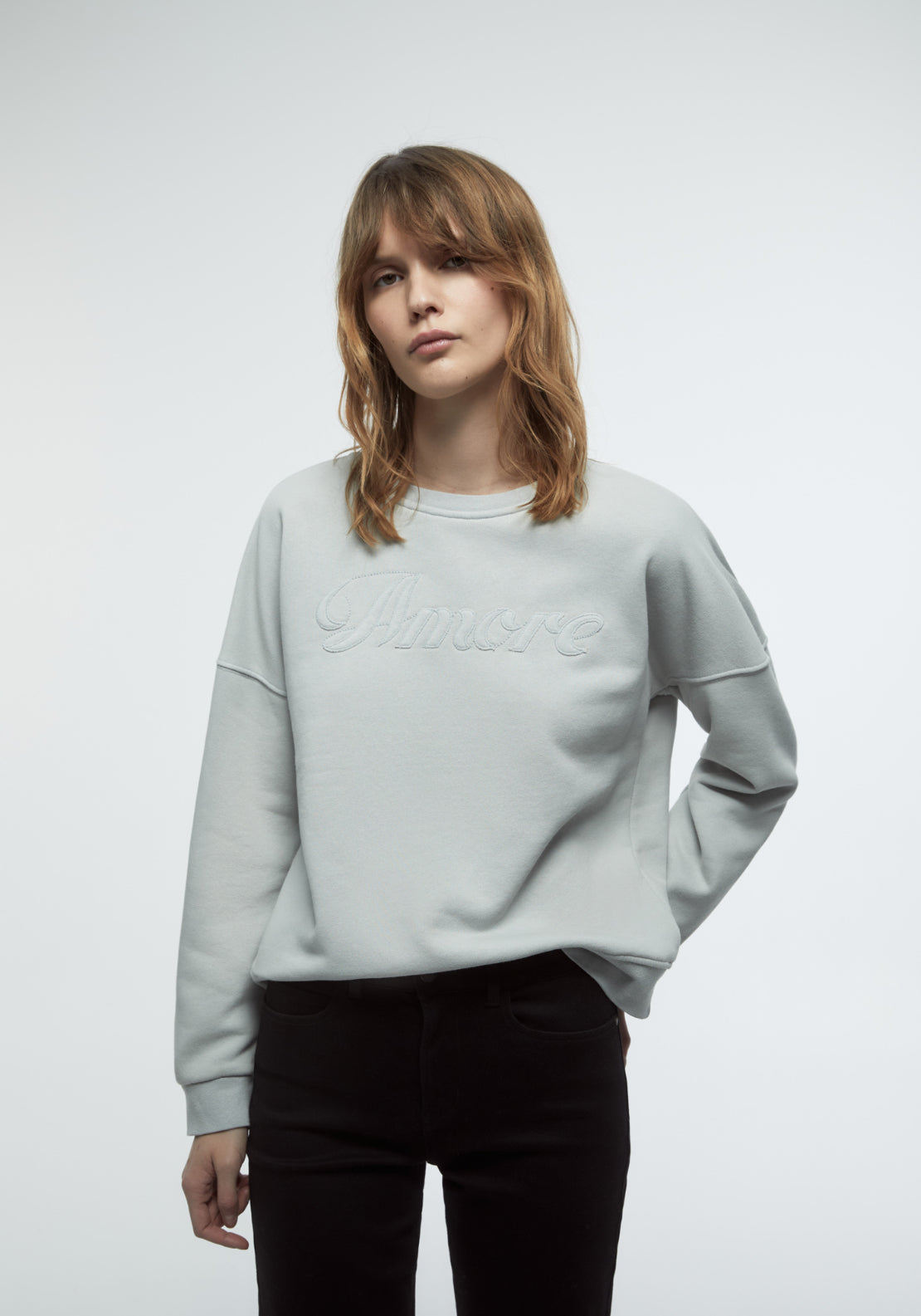 Faded Appliqué Sweatshirt - Blue