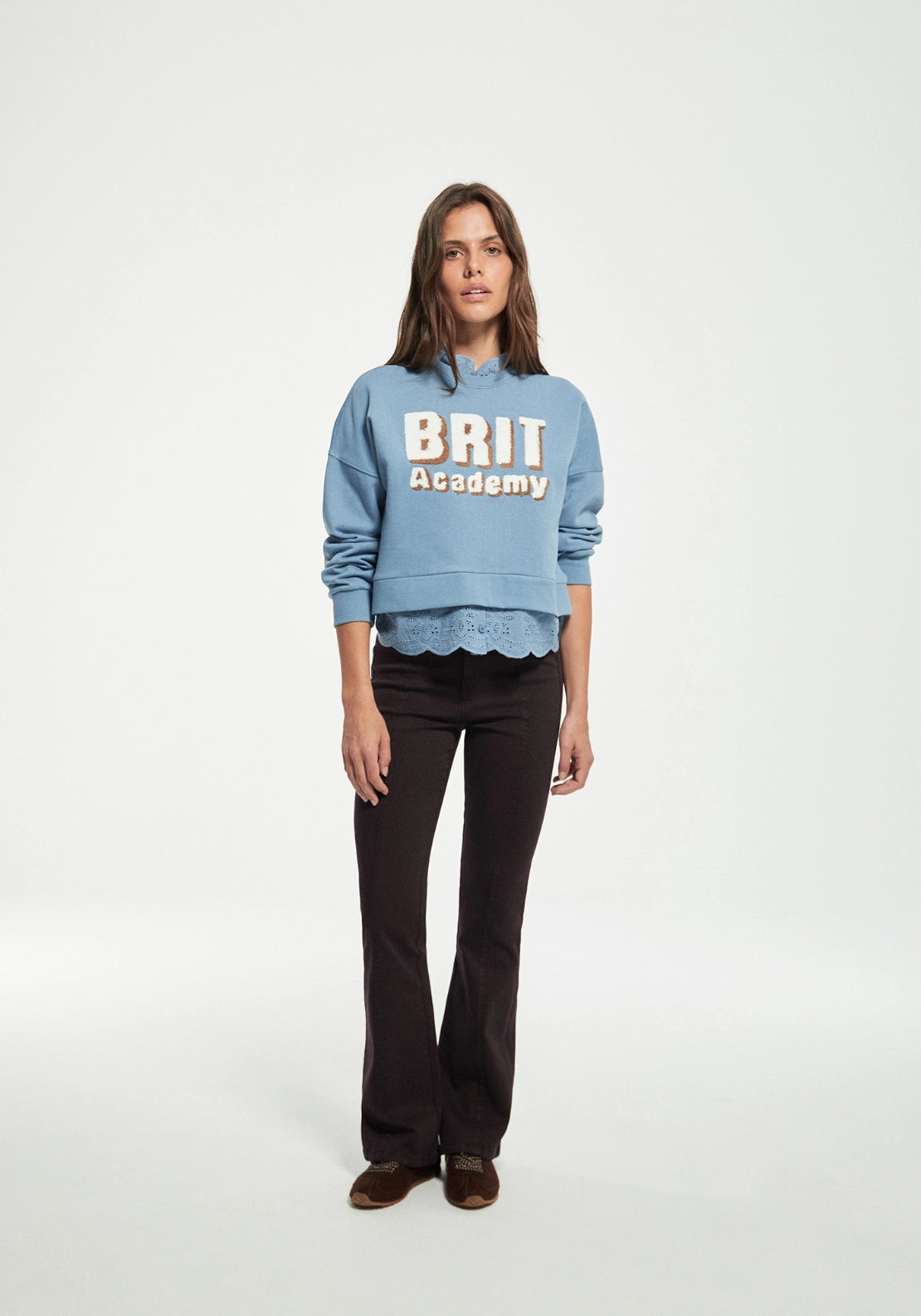 Bouclé Graphic Sweatshirt - Blue