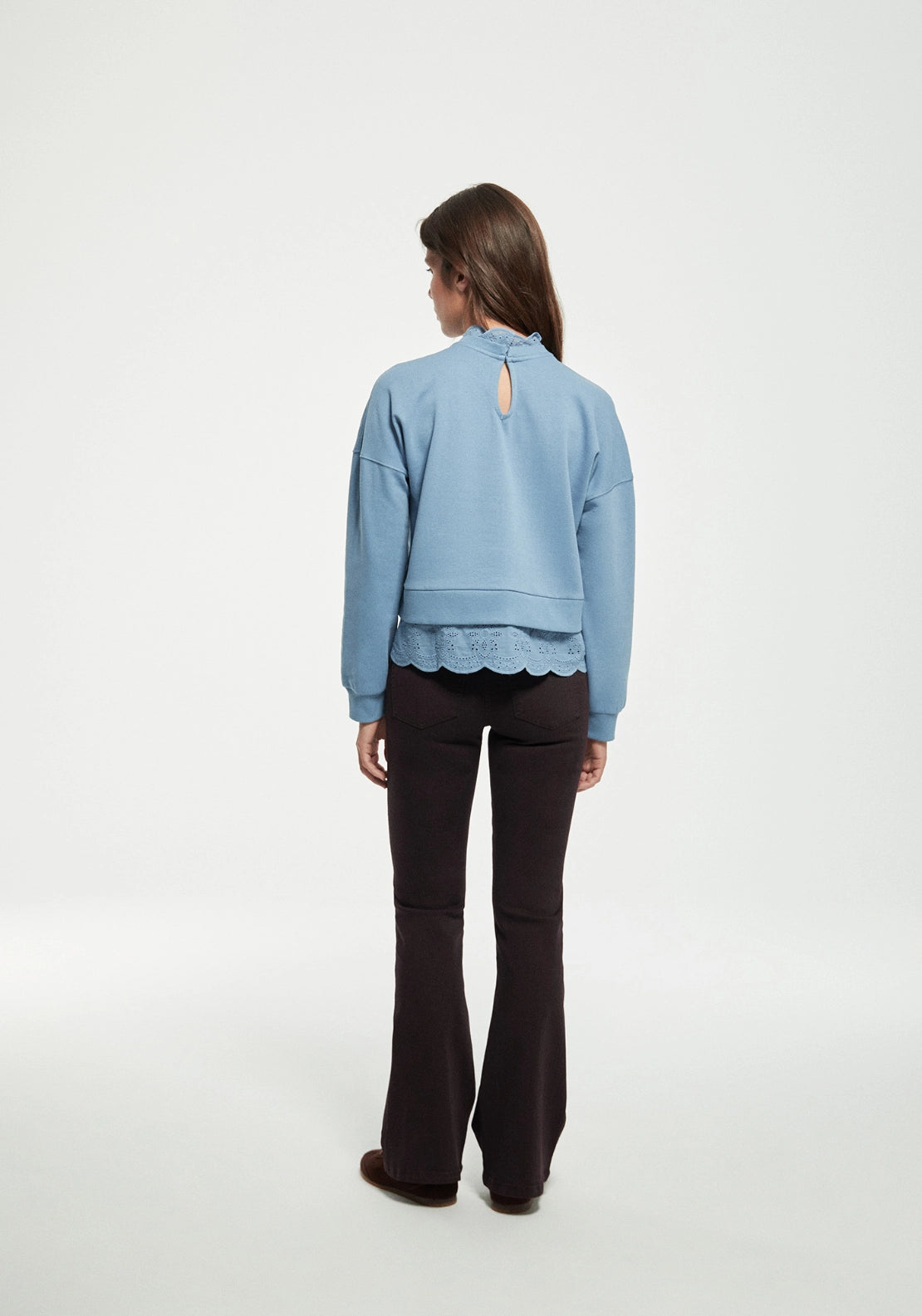 Bouclé Graphic Sweatshirt - Blue