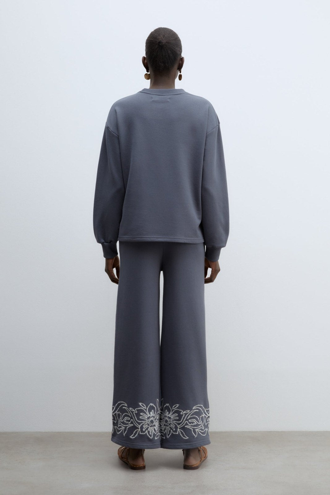 Sfera Embroidered trousers - Lead 5 Shaws Department Stores