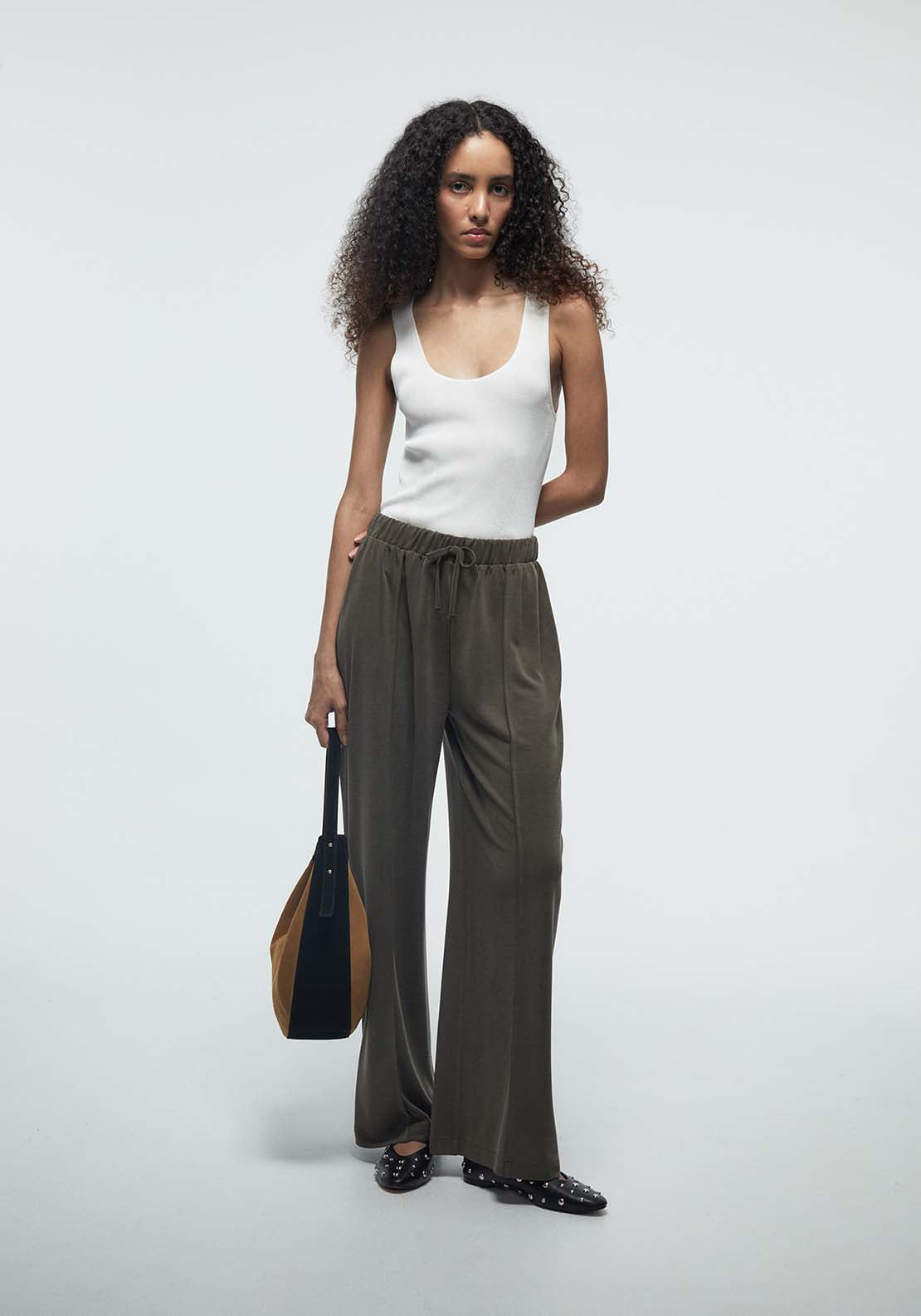 Loose Fit Trousers - Green
