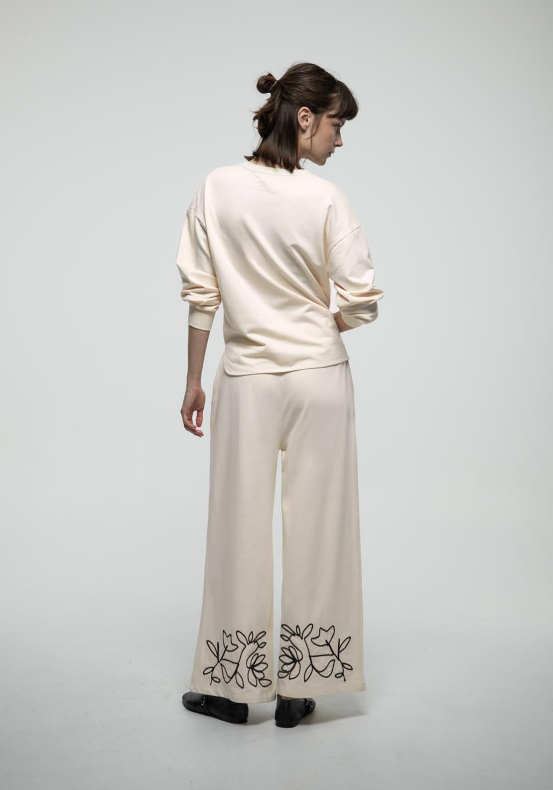 Sfera String Art Matching Trousers - Cream 2 Shaws Department Stores