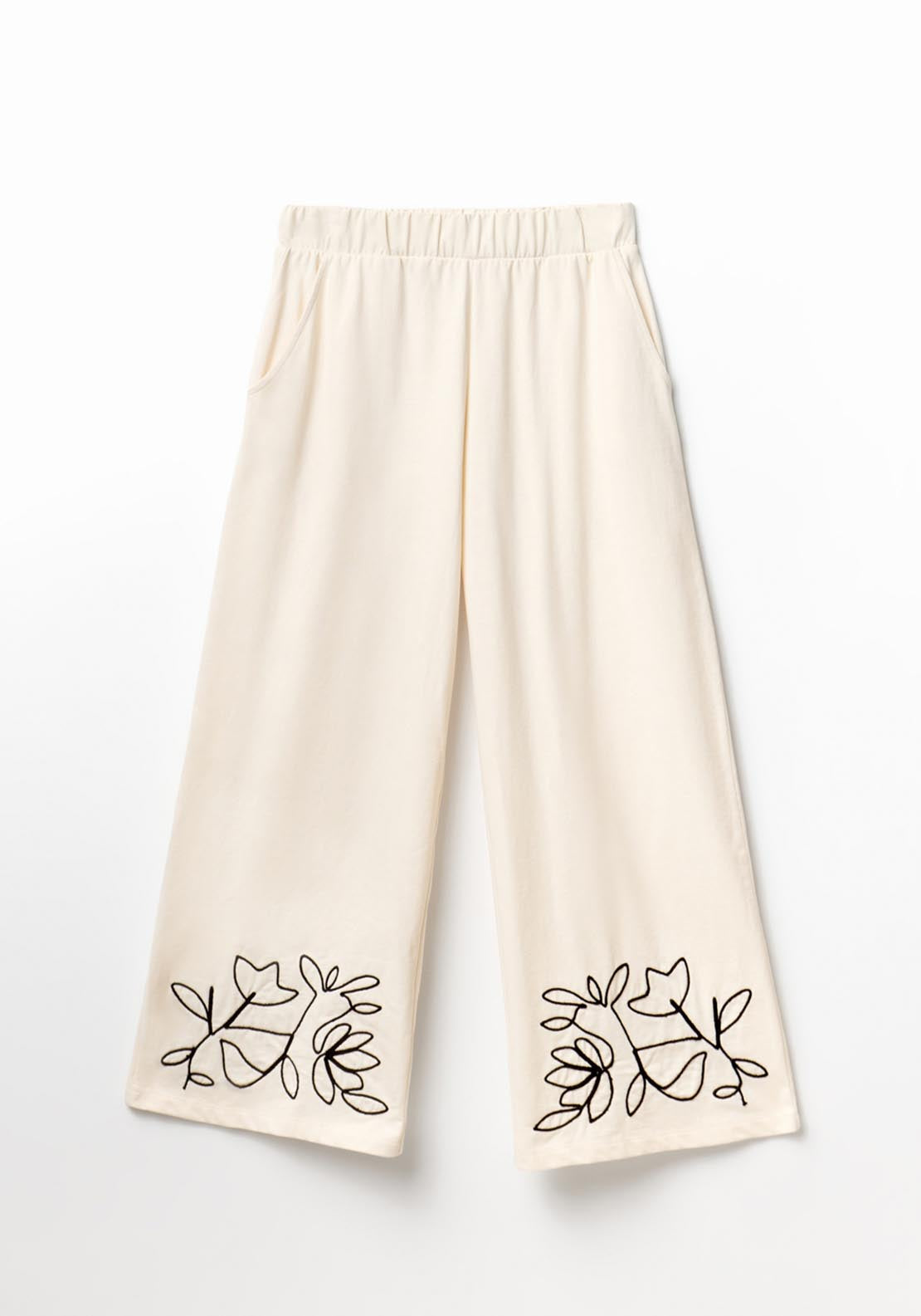 Sfera String Art Matching Trousers - Cream 5 Shaws Department Stores