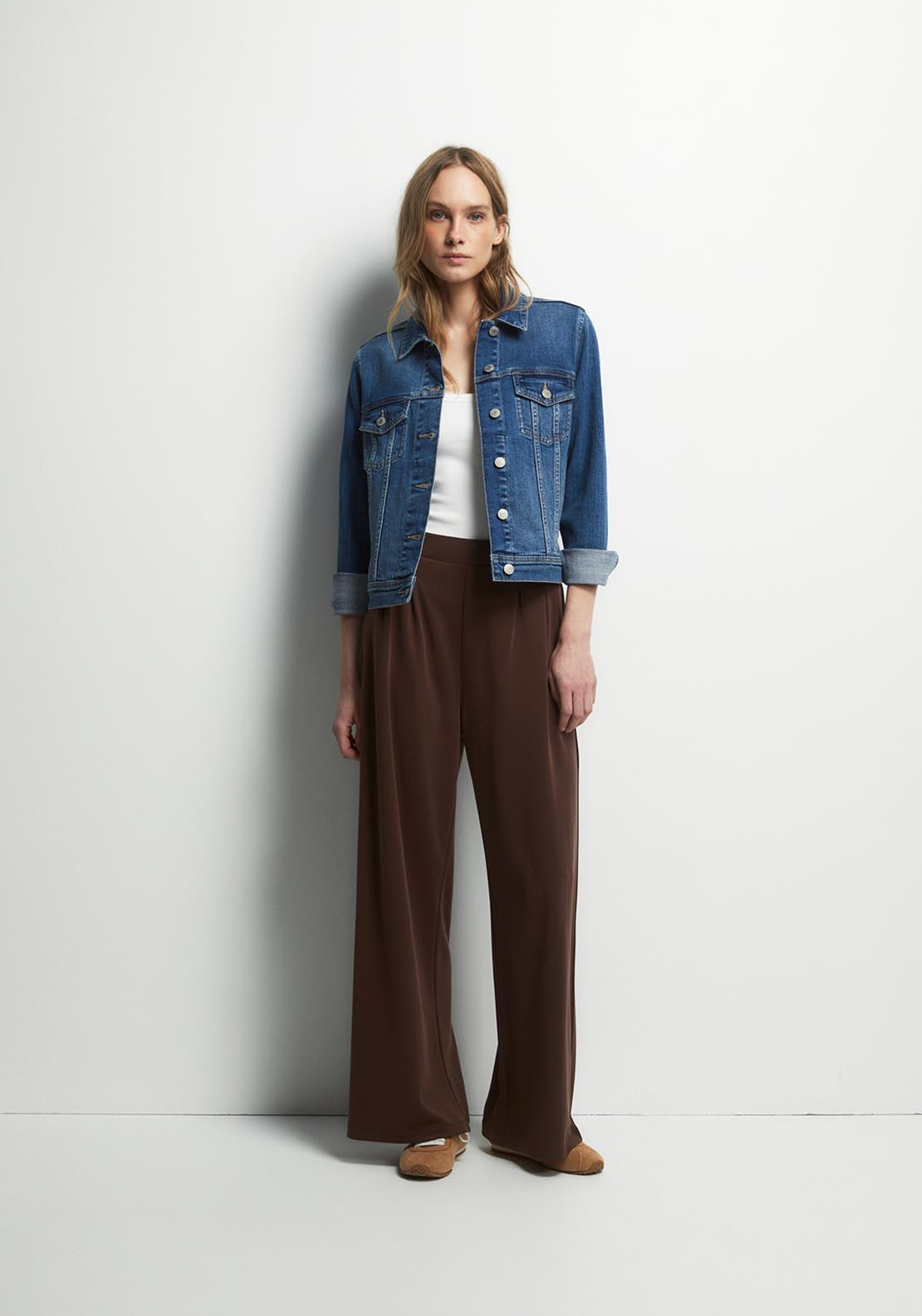 Matching Pleated Trousers - Brown
