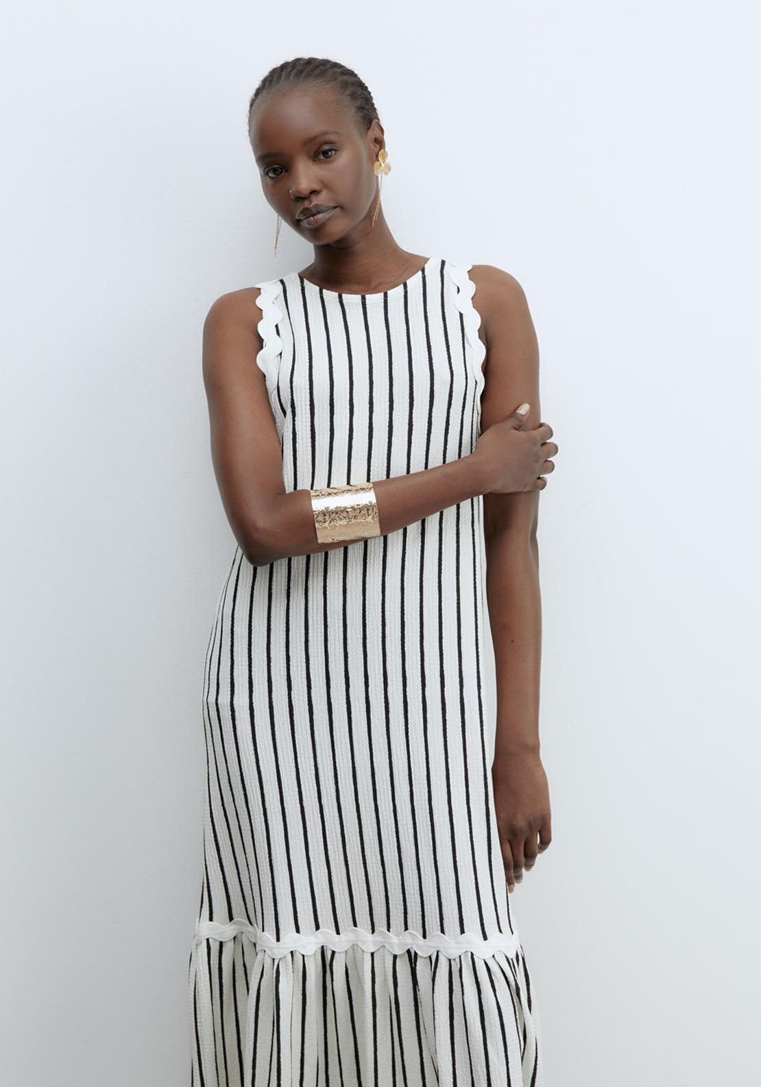 Sfera Wavy Bambula Dress - Print Black 4 Shaws Department Stores