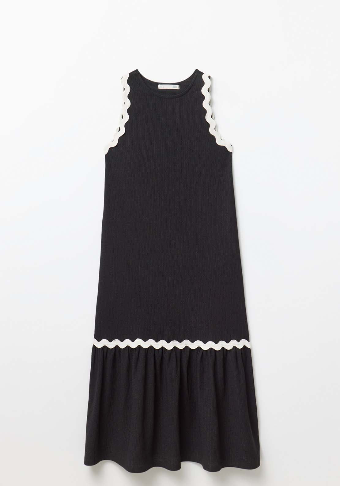 Wavy Bambula Dress - Black