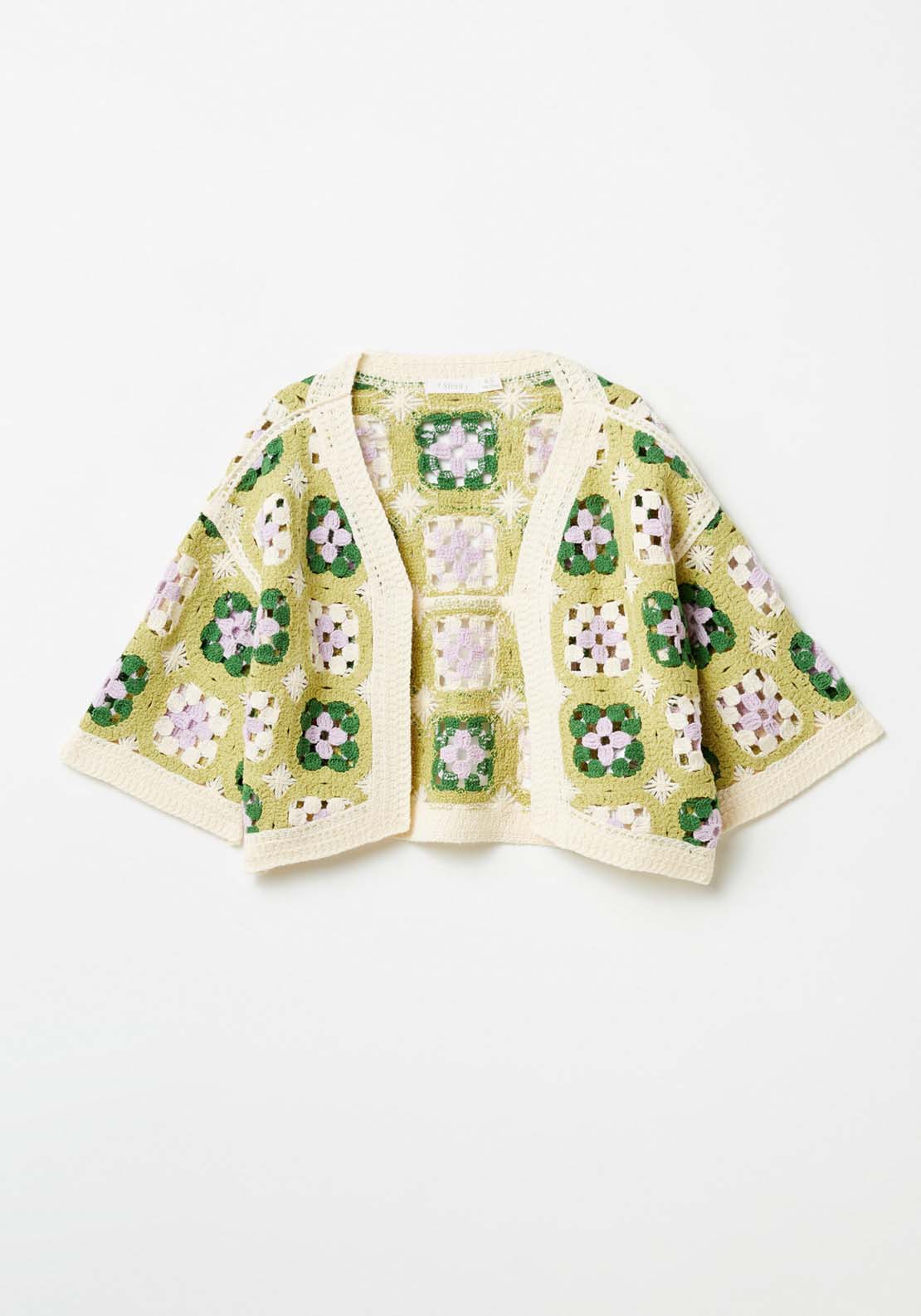 Sfera Crochet Kimono - Green 3 Shaws Department Stores