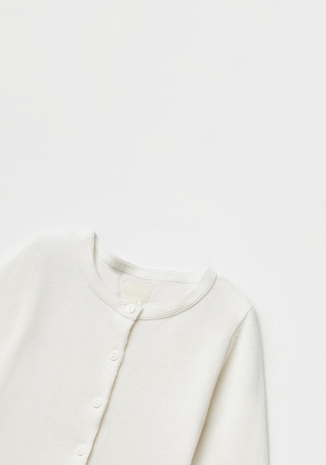 Sfera Basic cardigan - White 3 Shaws Department Stores
