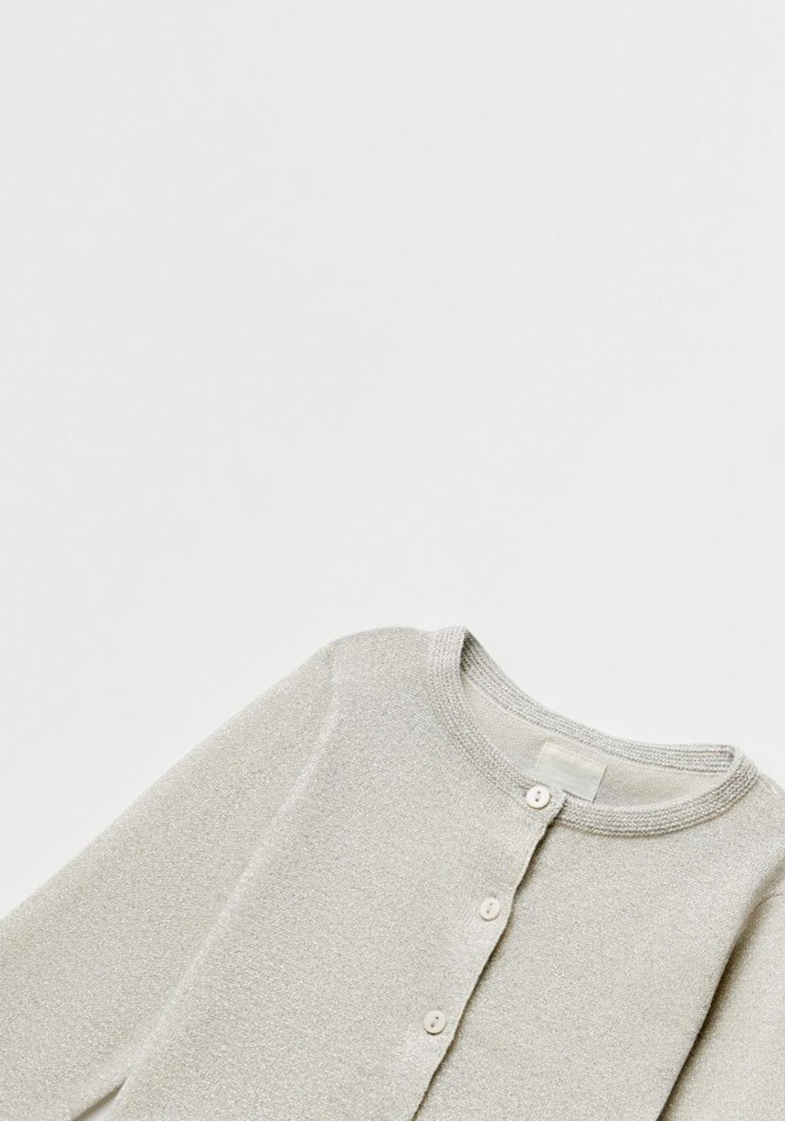 Sfera Girls Basic cardigan - Rhodium 3 Shaws Department Stores