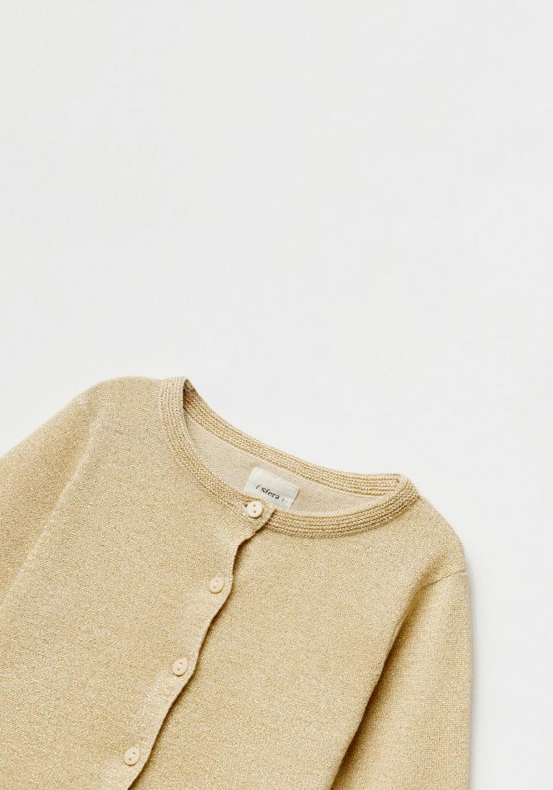 Sfera Girls Basic cardigan - Gold 3 Shaws Department Stores