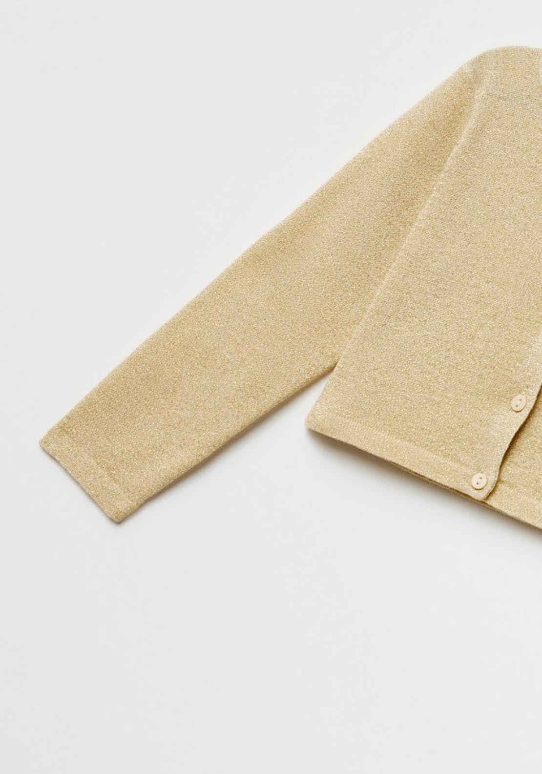 Sfera Girls Basic cardigan - Gold 4 Shaws Department Stores